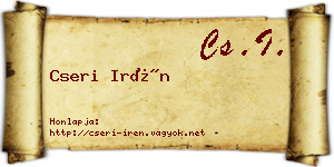 Cseri Irén névjegykártya