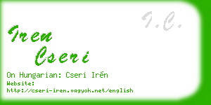 iren cseri business card